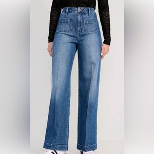 NWT Old Navy wide leg trouser jeans size 4